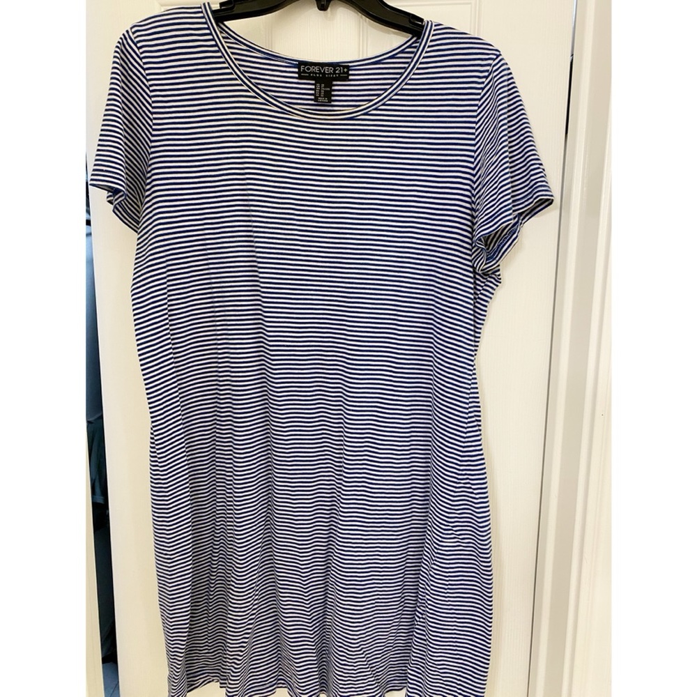Forever 21 PLUS 2X Stripe T-Shirt Dress